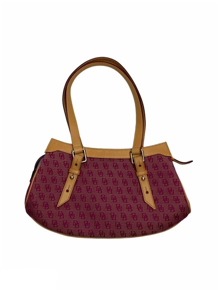 Dooney & Bourke Signature Pink Canvas Medium Slim Pouch DB Logo New without Tag - Picture 1 of 8